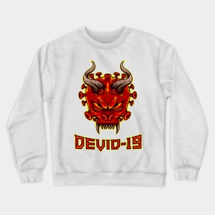 Covid-19 as devil Crewneck Sweatshirt